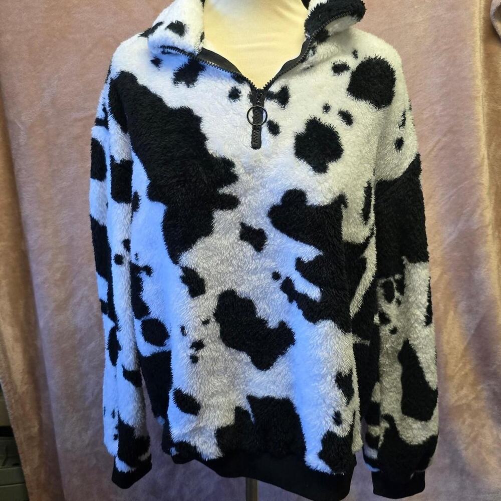 Black and white cow print